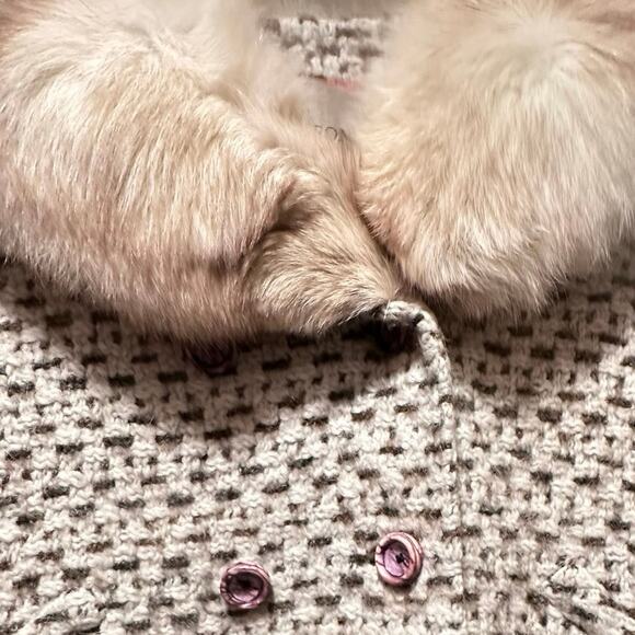 1950s Union Made Jeshiva New York Wool Tweed Coat Fur Collar Davison’s Vintage - Picture 13 of 13